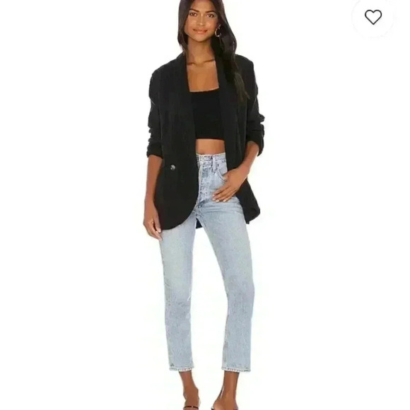 Free People Rowan Oversized Black Blazer - Picture 4 of 6